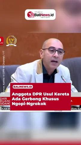 Anggota Komisi VI DPR RI Nasim Khan mengusulkan agar PT Kereta Api Indonesia (KAI) menyediakan gerbong khusus yang difungsikan sebagai kafe sekaligus area merokok. Usulan itu disampaikan dalam rapat bersama Direktur Utama PT KAI, Bobby Rasyidin, di Gedung DPR RI pada Rabu (20/8). Menurut Nasim, aspirasi tersebut datang dari masyarakat Jawa Timur yang menjadi salah satu pengguna terbanyak kereta jarak jauh. Kehadiran gerbong khusus diyakini dapat meningkatkan kenyamanan penumpang sekaligus memberikan keuntungan tambahan bagi PT KAI. Selengkapnya di www.balinews.id