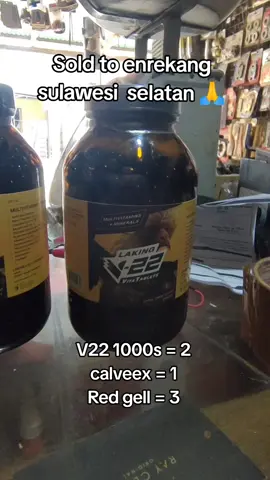 sold to enrekang , sulsel 🙏 V22 1000s = 2 calveex = 1 Red gell = 3 #V22  #belman #original