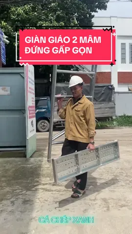 Giàn giáo 2 mâm đứng, gấp gọn,  anh em thi công công trình nhỏ, thi công nội thất, quảng cáo, sơn tường tham khảo ngay nha #giangiao #giangiaoxaydung #giangiaogapgon #thicongnoithat #sontuong 