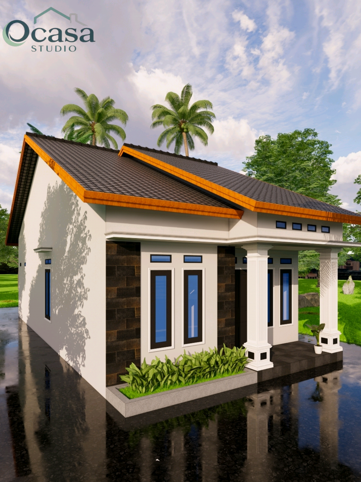 Inspirasi Fasad Rumah Pelana🏡 ukuran 6x12.5m 🧒Owner : Bapak Bram 📍Lokasi : Kupang, NTT Semoga Menginspirasi 🙏 Follow untuk inspirasi desain impianmu #inspirasirumah #fyp #ocasastudio #masukberanda  #tiktokdesainrumah 