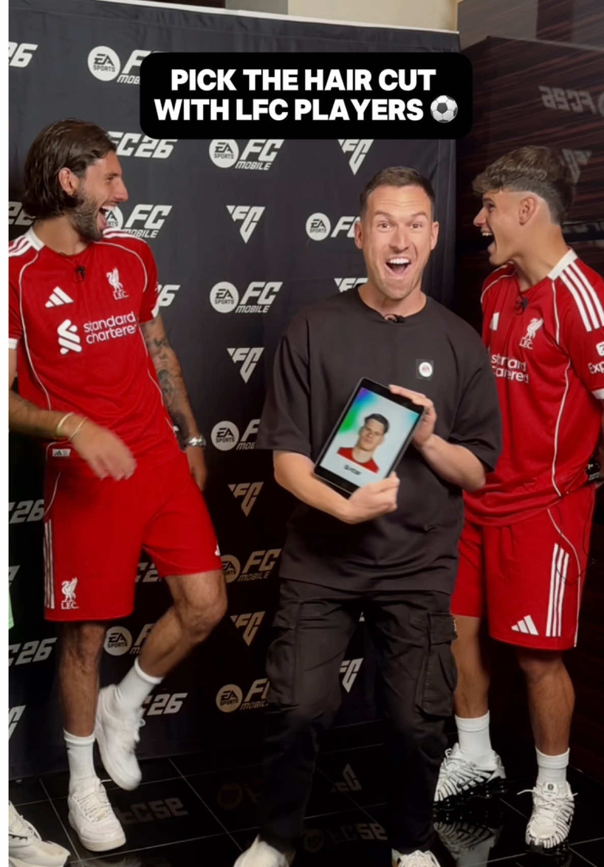 Seeing if @Liverpool FC players can pick the iconic LFC haircut for @EA SPORTS FC  - Iconic on the pitch, ICON in the game. Play as Stevie G, play as Liverpool, Pre-order your FC 26 ICON now!