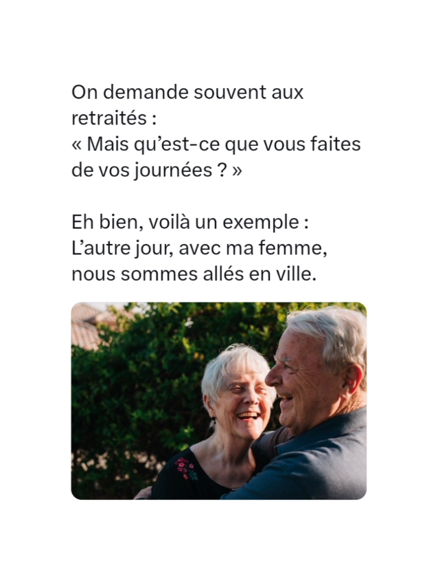 Un couple de retraités qui sait encore s’amuser #humour #inspiration #blague #papi #mami 