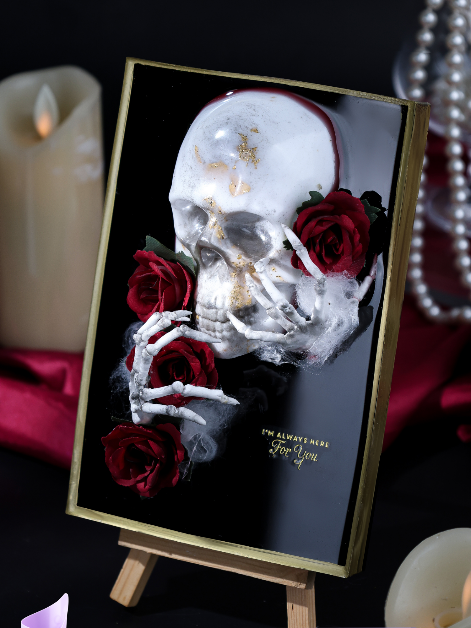 💀🌹 The Art of Love & Death #ResinArt #GothicAesthetic “Even in the darkness, roses still bloom.” Handcrafted resin skull & rose art piece, where every detail hides romance and mystery ✨ Perfect for Halloween vibes or as a unique gothic-style collectible. 🌹 Resin preserves the vivid red of roses 💀 Skulls symbolize eternity and secrets 🕯️ Under the night glow, it sparks a touch of romance and mystery 👉 Click the link in bio to get the resin frame kit and start your dark romantic collection! #ResinArt #GothicStyle #DarkAesthetic #HandmadeDecor #HalloweenVibes #HeyClear #HalloweenDecor