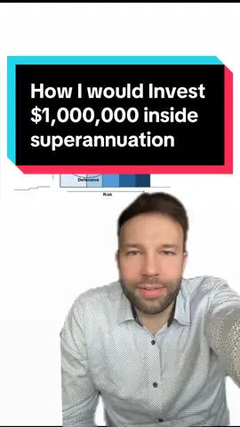 How I would invest $1 million inside super! ‼️This is general advice and I haven’t taken into consideration your personal circumstances ‼️ #financialadviser #retirement #retirementplanning #finance #money 