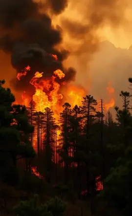 Forest on fire 🔥 #trending #foryoupage #flypシ #safe #fire #firefighter 