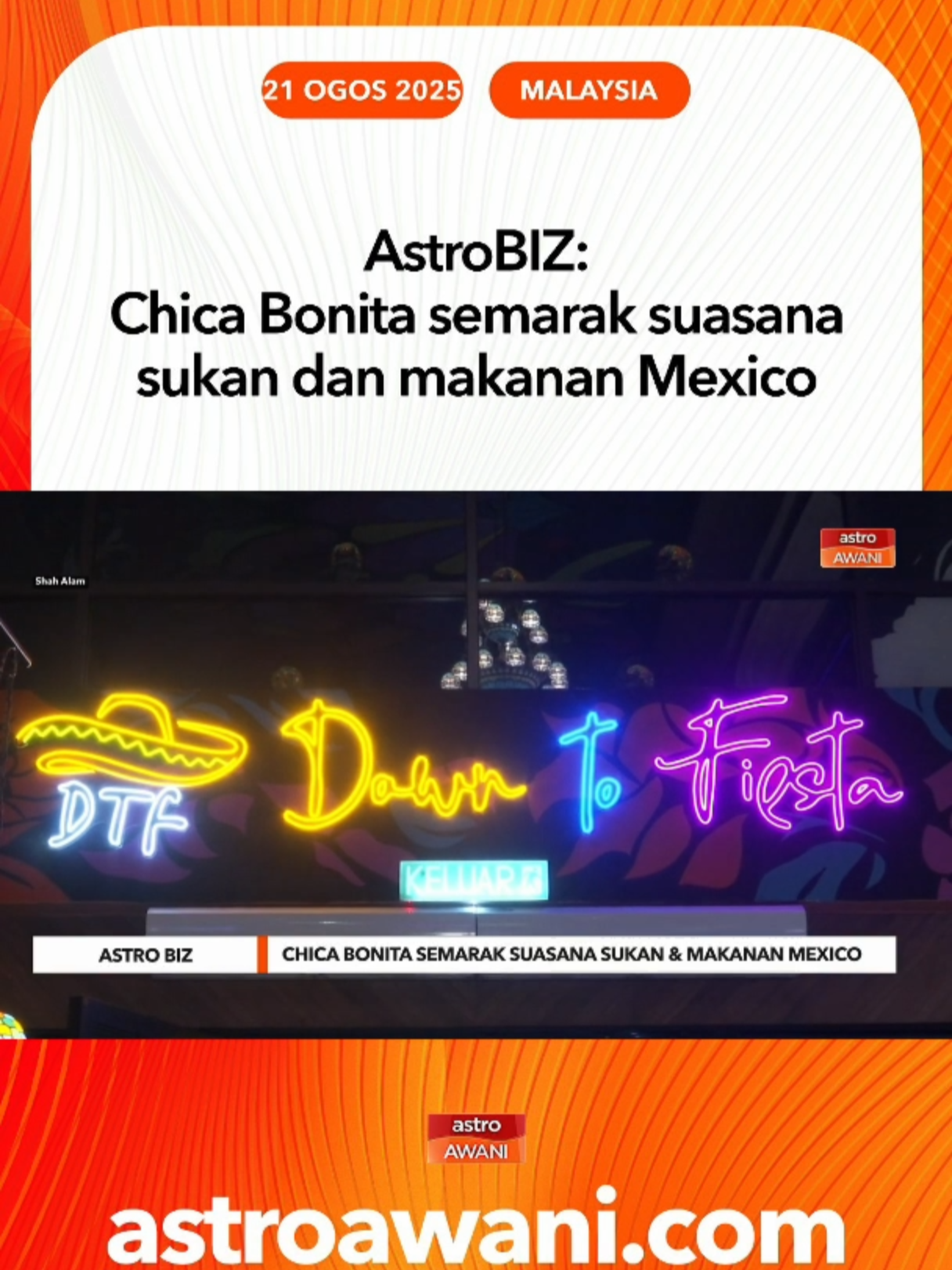 Restoran bertemakan Mexico, Chica Bonita di Elmina Lakeside Mall terus mencuri tumpuan dalam kalangan pengunjung yang menginginkan pengalaman menjamu selera dalam suasana unik dan penuh gaya. #AWANInews