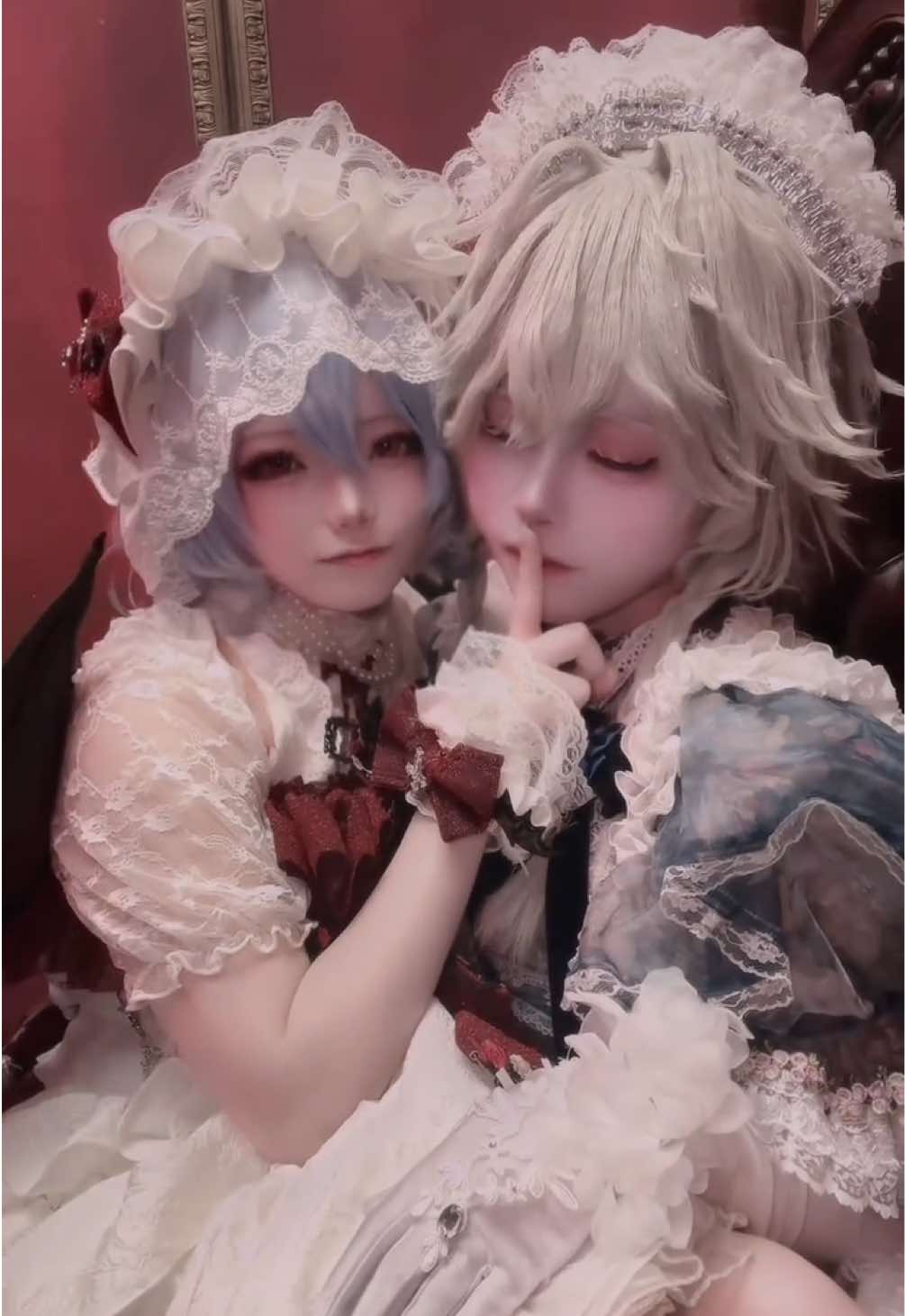 レミ咲~♡@おまめ #東方Project #十六夜咲夜コスプレ #レミリア・スカーレットコスプレ #cosplay 