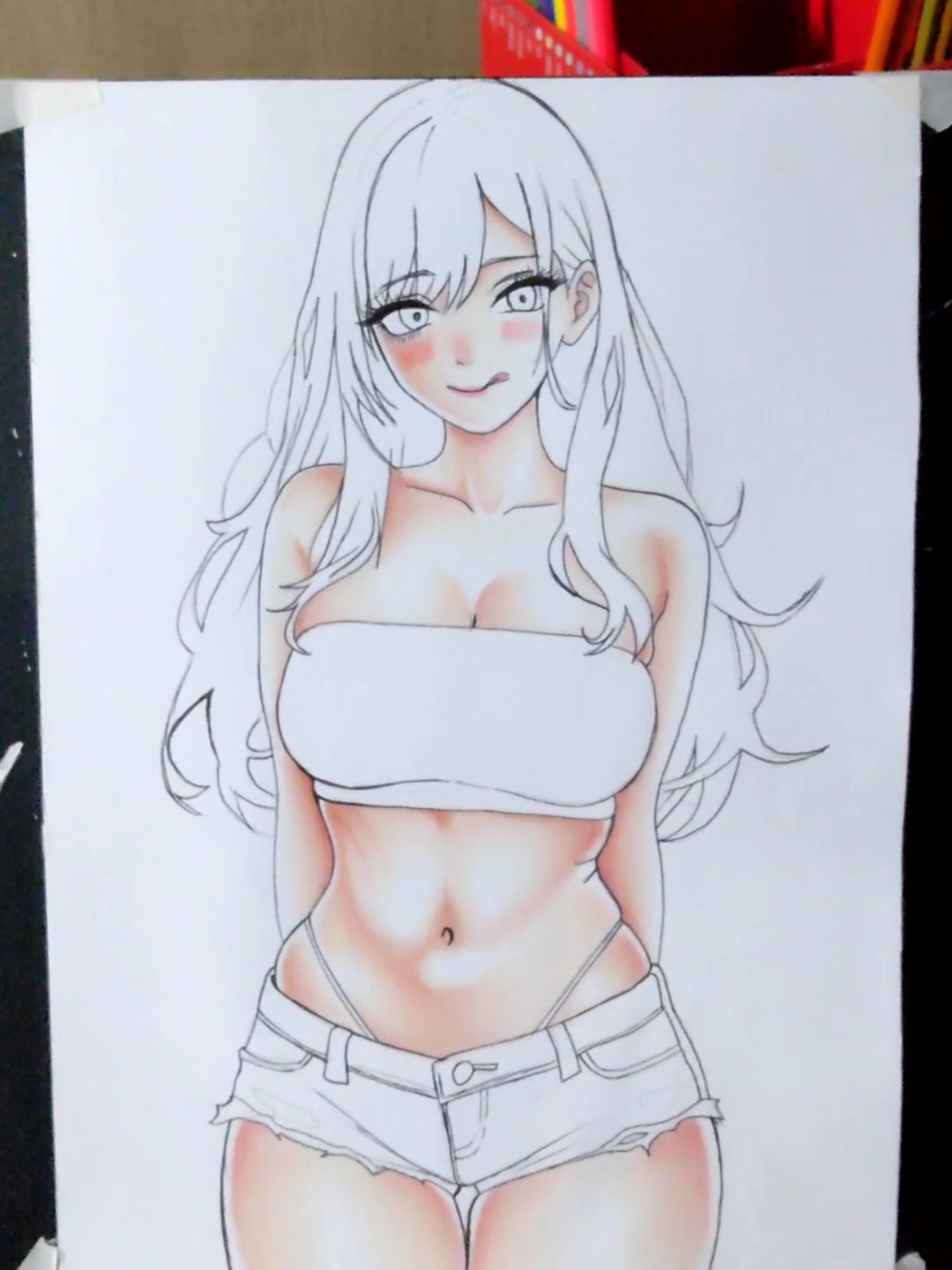 tutorial de tom de pele para iniciantes #desenhistasdotiktok #drawing #tutorial #kitagawa 