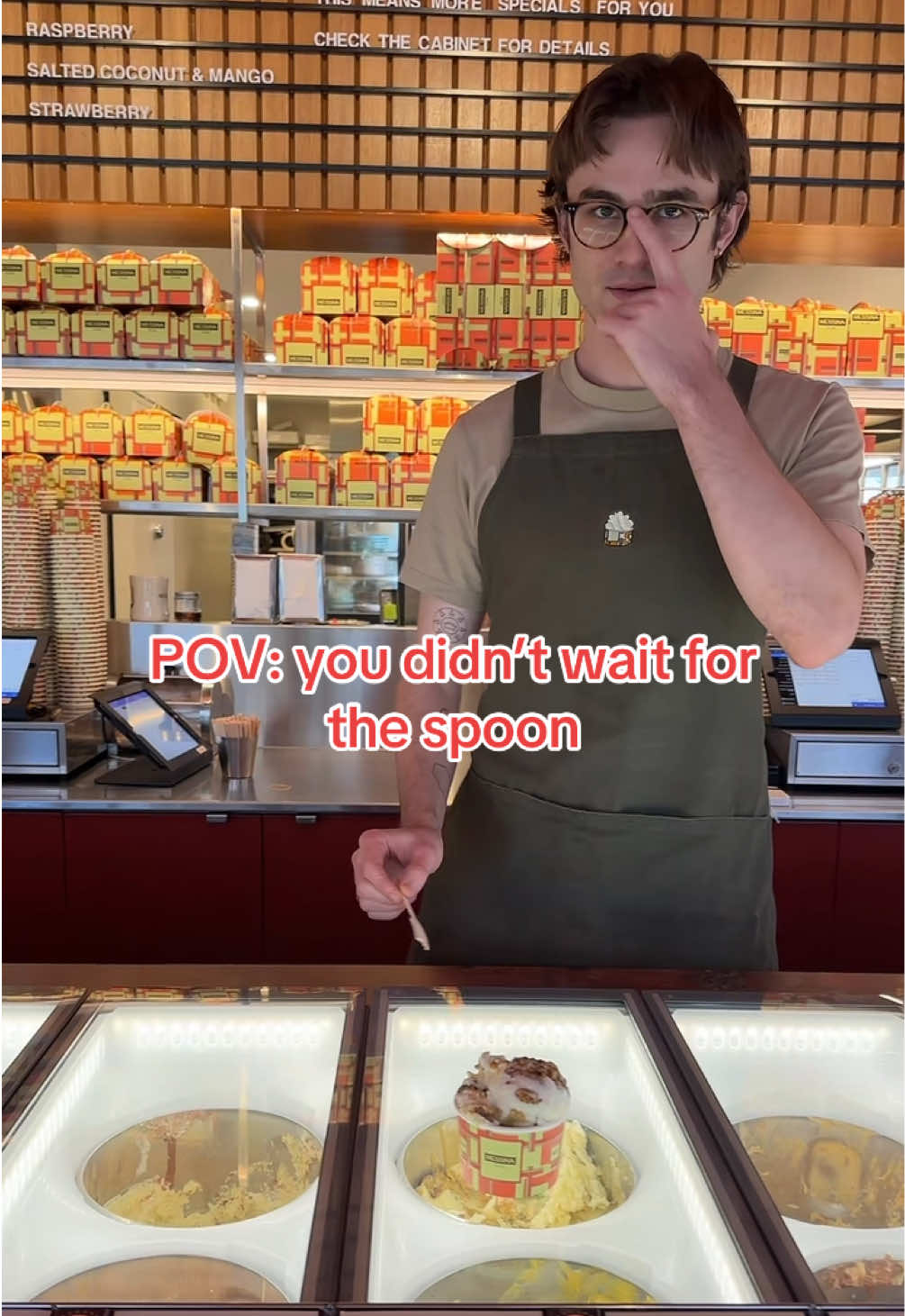Always wait for the spoon #gelatomessina #gelato 