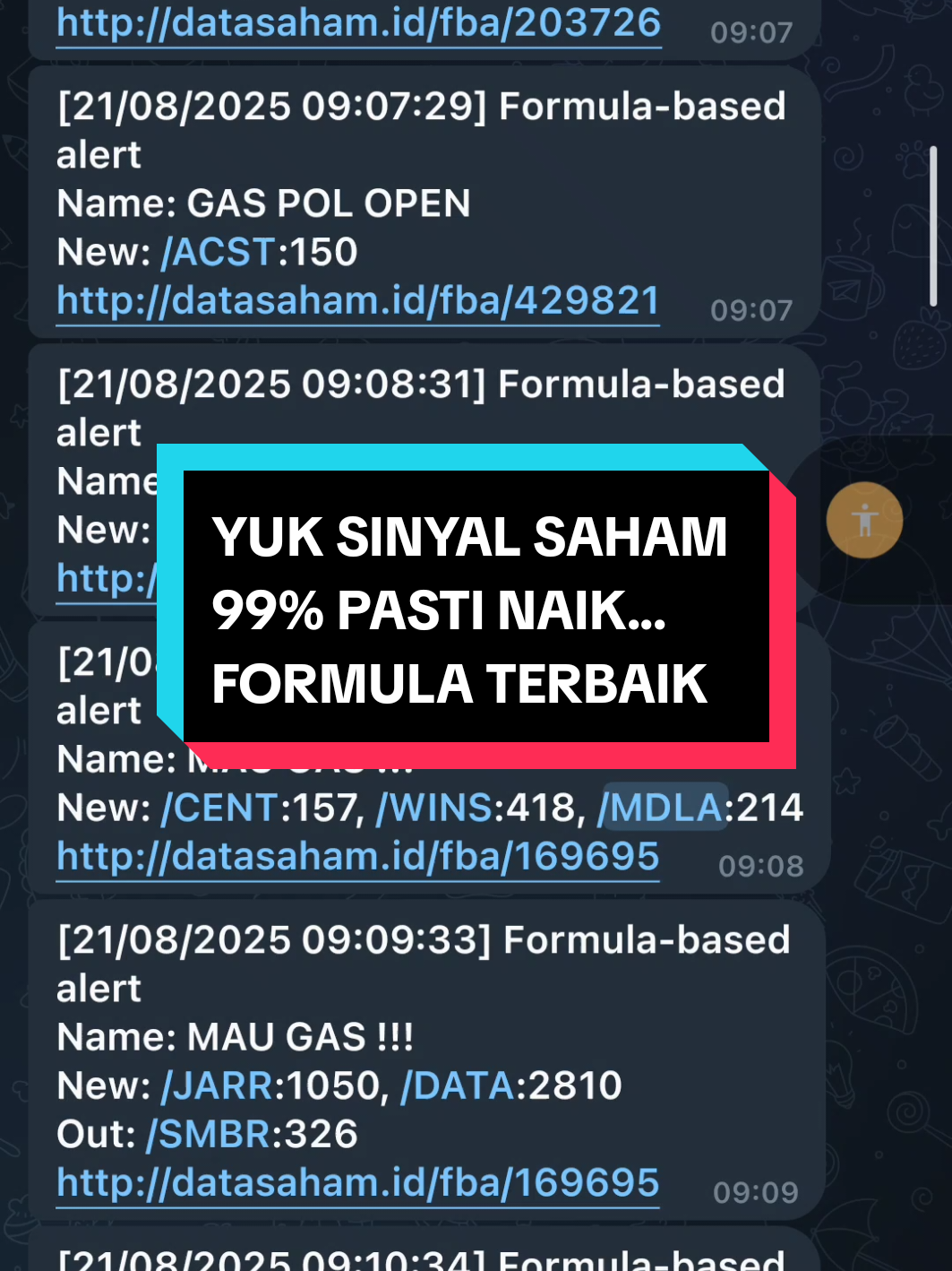 eh ada sinyal MDLA...beli tunggu terbang deh...yuk yg mau formula dsi sinyal saham pasti naik 99% dm aja #bursasahamindonesia #trading #saham #mdla #fyp 