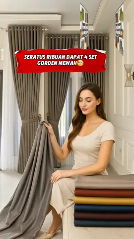 Paket Hemat Gorden  4 pcs #gorden #gordenminimalis #gordenmewah #girdenblackout #gordenpintu 