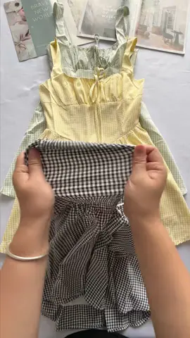 Women's Gingham Print Cami Dress#dress #camidress #partydress #tiktokshop #spotlightfinds #goodlooking #fashion 
