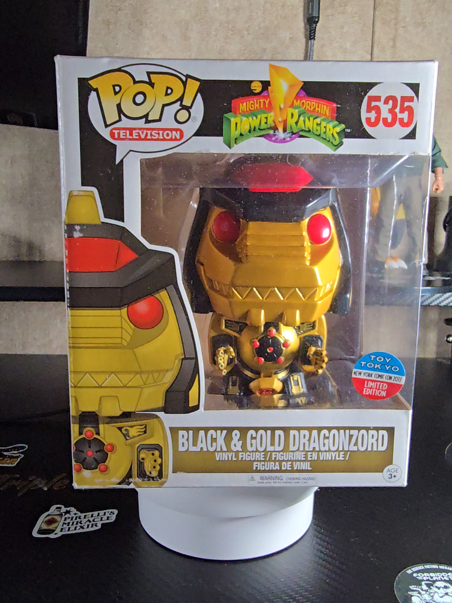 Funko Pop! Television Mighty Morphin Power Rangers (535) Black & Gold Dragonzord (Toy Tokyo)  #mightymorphinpowerrangers #greenranger #dragonzord #itsmorphingtime #funkopop 