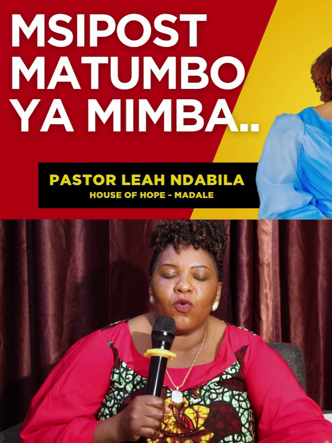 SI VIZURI KUPOST TUMBO LA MIMBA... KWA USHAURI/MAOMBI KUHUSU MAHUSIANO,NDOA NA MAMBO YOTE YA KIROHO WASILIANA NA PASTOR LEAH -  PIA KARIBU KANISANI HOUSE OF HOPE- MADALE KWA IBADA ZILIZOJAWA NGUVU ZA ROHO MTAKAKATIFU. #pastorleah