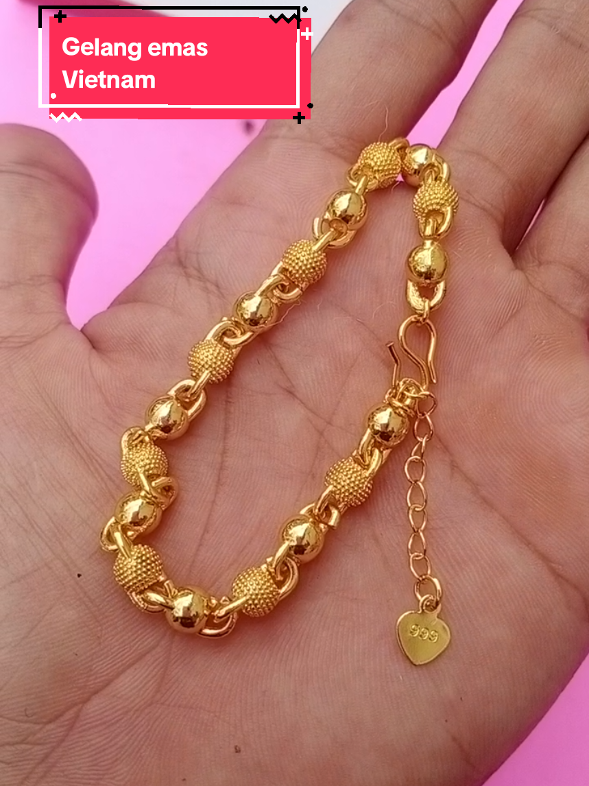 Gelang pasir aluvial emas Vietnam #perhiasan #aksesoris #gelang #emasvietnam #emasaluvial 