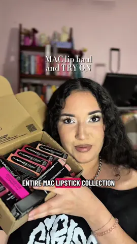45 @maccosmetics lip products! MAC lipsticks, lipliners, and glosses. ✨ What lip combos should I try?! ☺️🩷 #fyp #macmakeup #maclipstick #maccosmetics #makeuphaul  