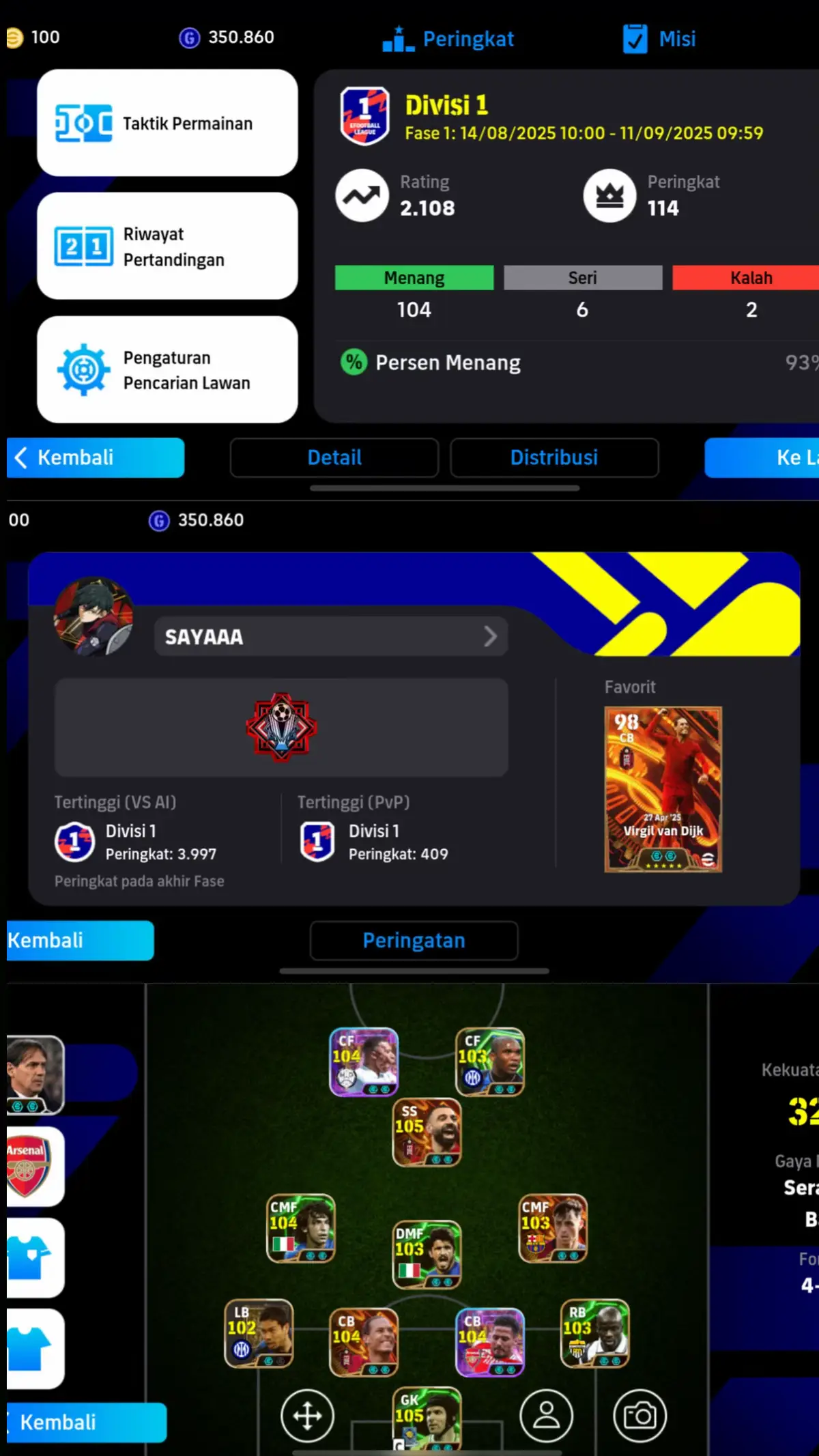 Top global bug hilang , peringkat player bersih naik🥳🥳 #efootball2026  #fyppppppppppppppppppppppp  #tagar  #trending 