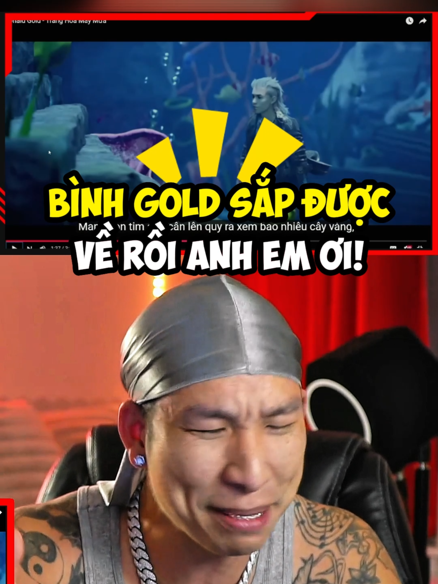 Bình Gold sắp được về rồi anh em ơi... 🥺#BabyRed #Hungxedap #Reaction #rapviet #binhgold #tranghoamaymua
