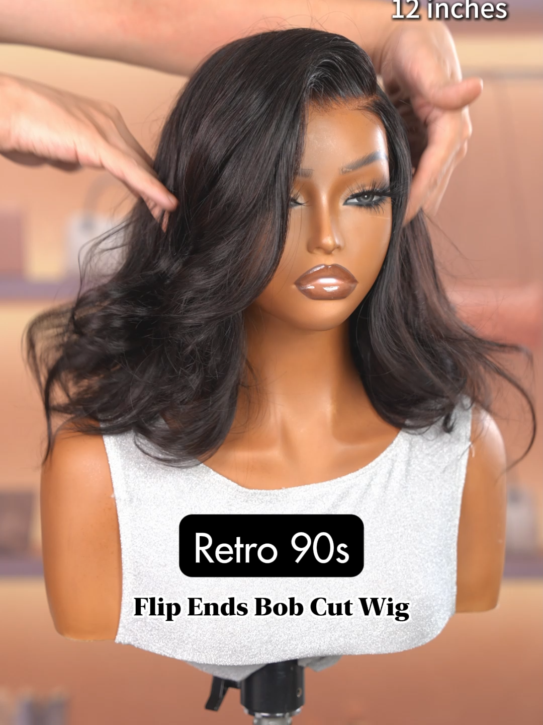 Retro 90s Flip Ends Bob Cut Wig Hair:Retro 90s Flip Ends Bob Cut Wig Glueless 13x4 Frontal Lace Human Hair Wig 👆🏽Link in my bio👆🏽 Use 30% off Code：LUVMETT（for new customer) For more styling tips, follow @luvmehair_stylist - #luvmehair #luvmeforyou #luvme #wig #hair