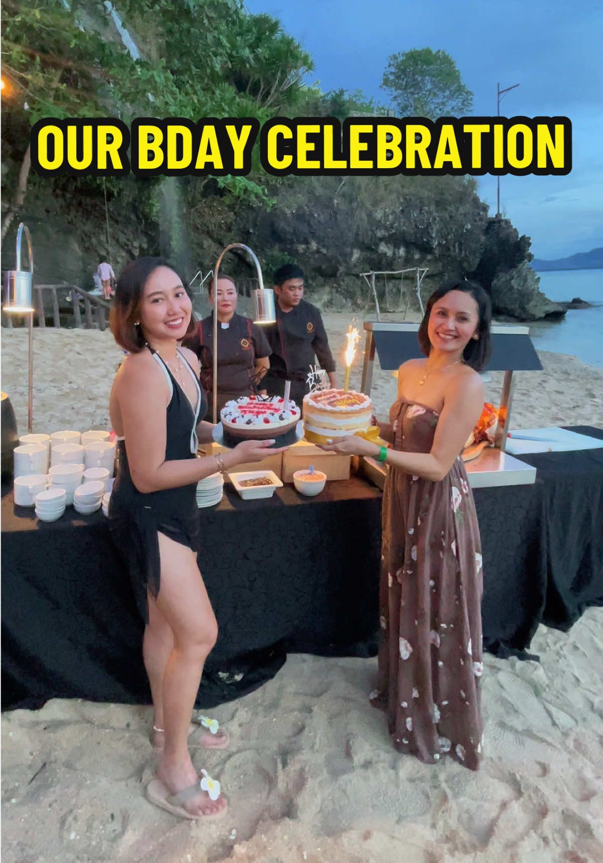 Our birthday celebration @ Sabores Del Mar. 👯‍♀️🎂🎂 #birthdayparty #sisters #beach #vacation #fyp 