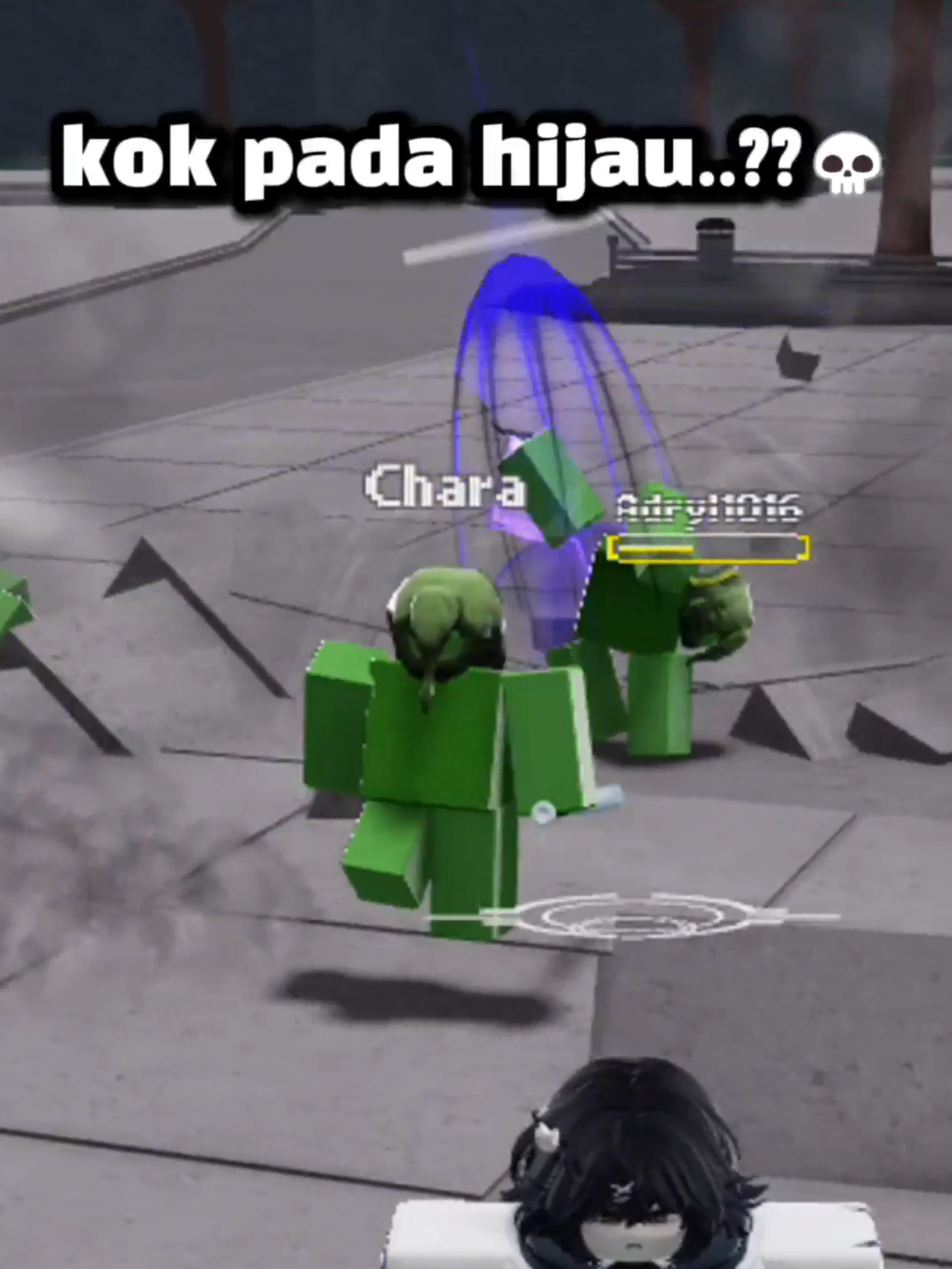 kok pada hijau diroblox...💀 | #shorts #robloxthestrongestbattlegrounds #roblox