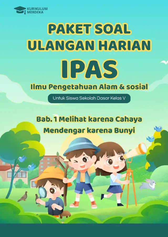 Soal terdiri dari 4 paket soal IPAS kelas 5 Bab 1 Melihat karena Cahaya Mendengar karena Bunyi. Dapat digunakan sebagai bahan ulangan harian, remidial atau latihan soal dirumah. Jangan lupa tinggalkan jejak di kolom komentar🫰🥳 #fyp #guru #ppg #fypage #gurutiktok 