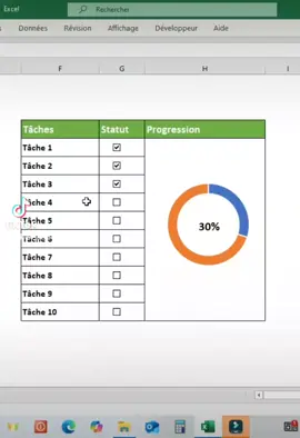 Créer une progression sur Excel #Excel 