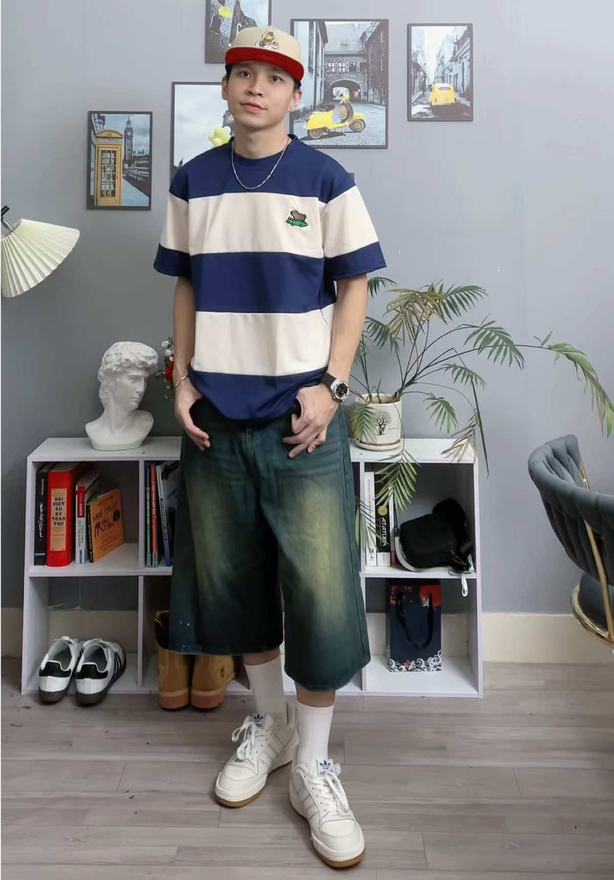 Áo kẻ làm cho người đỡ gầy hơn ha #x2malum #xuhuong 