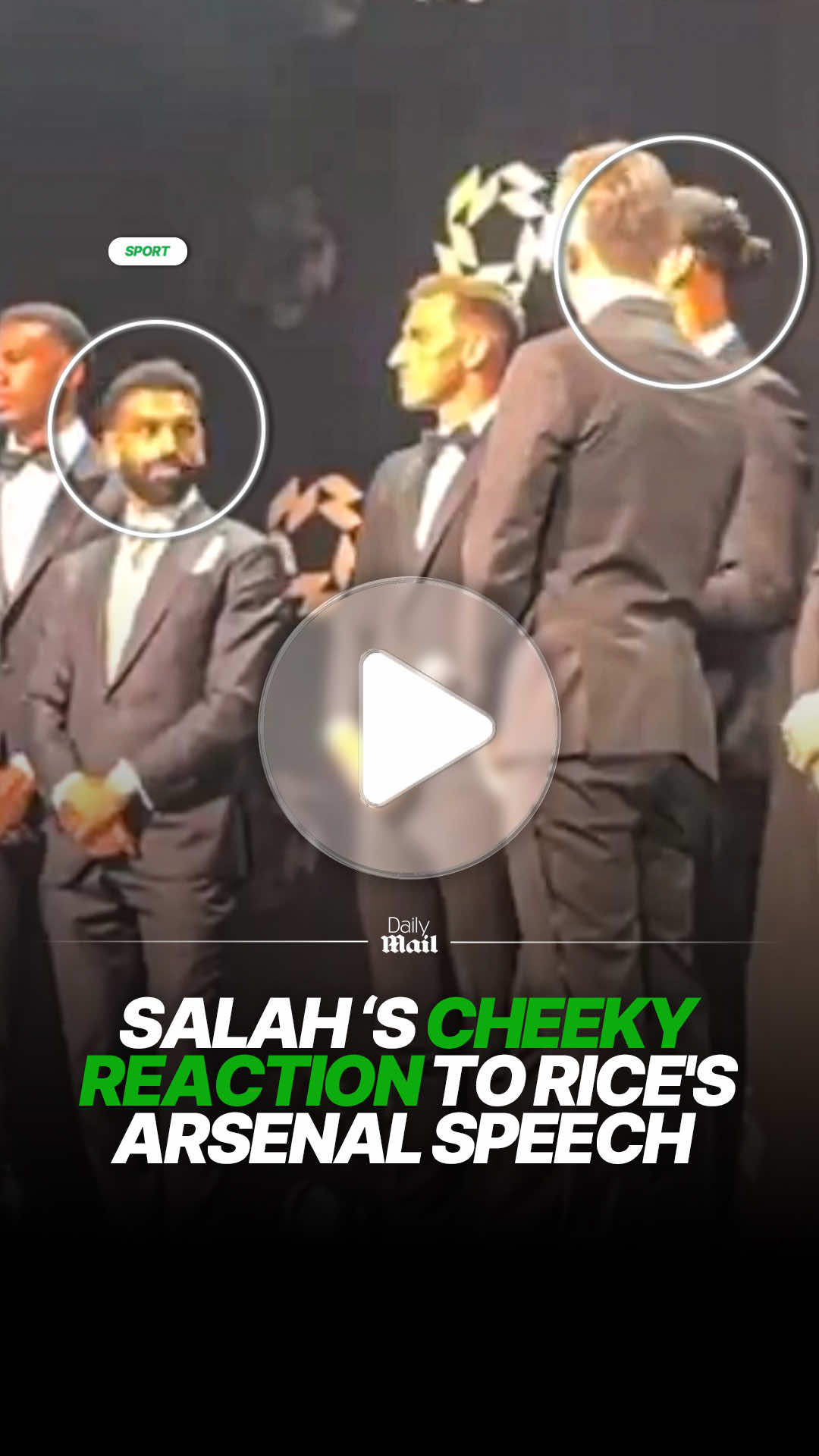 Mo Salah’s and Virgil van Dijk’s cheeky reaction to Declan Rice's speech about Arsenal's recent frustration goes viral 😳 #arsenal #afc #coyg #salah #liverpool 