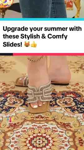 ✨Upgrade your summer wardrobe with these lightweight, breathable flat slides! 🌸 Perfect for indoor or outdoor wear, casual outings, or just relaxing at home. Stylish, comfy, and a must-have for everyday walks. Tap the link in the yellow basket to grab yours today! 💛 #SummerShoes #TikTokMadeMeBuyIt #ComfySlides #WomenStyle #EverydayFashion 