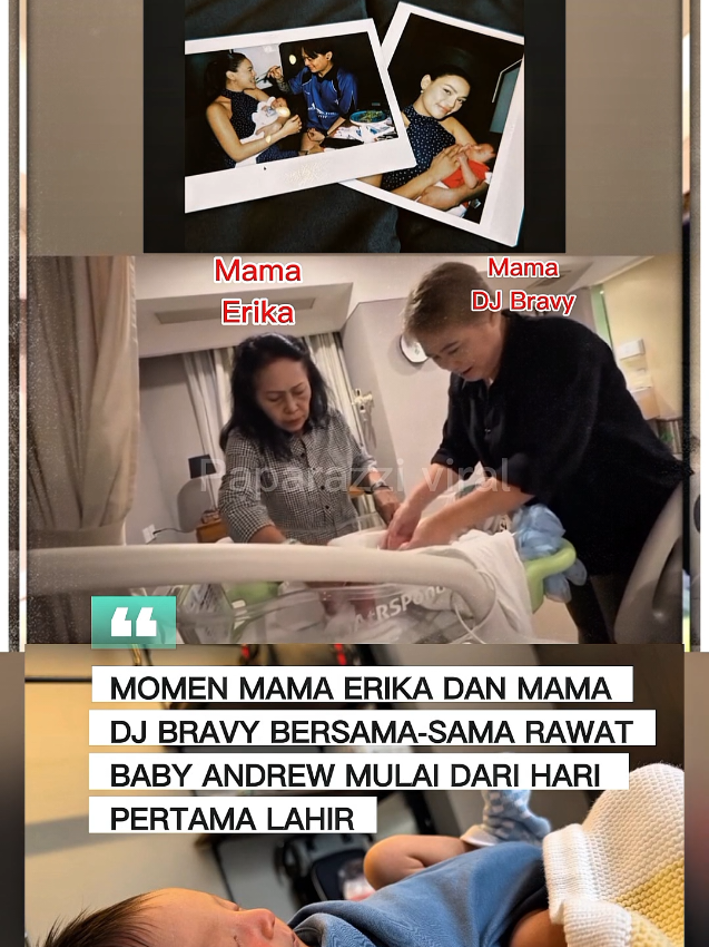Keduanya bekerja sama rawat Baby Andrew  #babyandrew #erikacarlina #djbravy #djpanda #beritaartis 