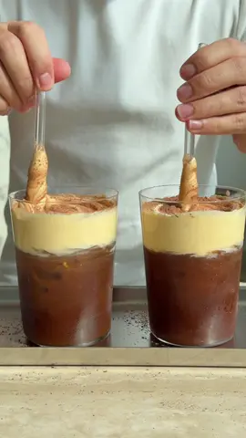 Tried something new today… Vietnamese Egg Coffee 🥚☕ 4 yolks + condensed milk + vanilla extract + espresso+ water + ice = creamy madness  Taste? 7.5/10  rich & velvety but with a tiny eggy twist  Fun to try once, but not sure I’d go for round two. Would you dare to try this? 