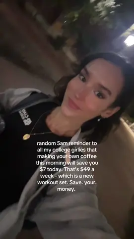random 5am reminder #coffeeaddiction #collegetips #unc #gymtips #coffeetok 