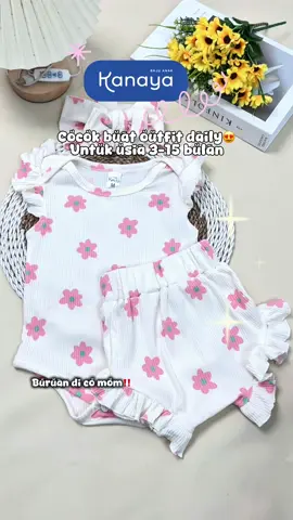 White daisy salah satu motif yang sering di cari sama mommy-mommy, jadi kalau kalian suka buruan di co sebelum kehabisan stocknya 😍🌸🤩 #romperbayi #setelanbayi #bajubayi #outfitbayi #ootdbayi #bajuanakkanaya 