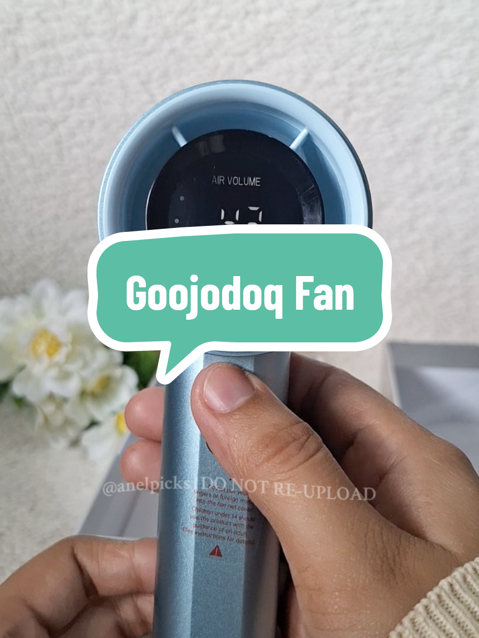 this mint blue turbo fan >> from Goojodoq 𐙚⋆°｡⋆♡ #goojodoq #goojodoqfan #turbofan #portablefan #highspeedfan 
