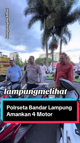 Polresta Bandar Lampung amankan 4 motor hasil pencurian #lampungmelihat #lampung #viral #fyp #curanmor @Humas Polda Lampung @Divisi Humas Polri Official @polres bandar lampung 
