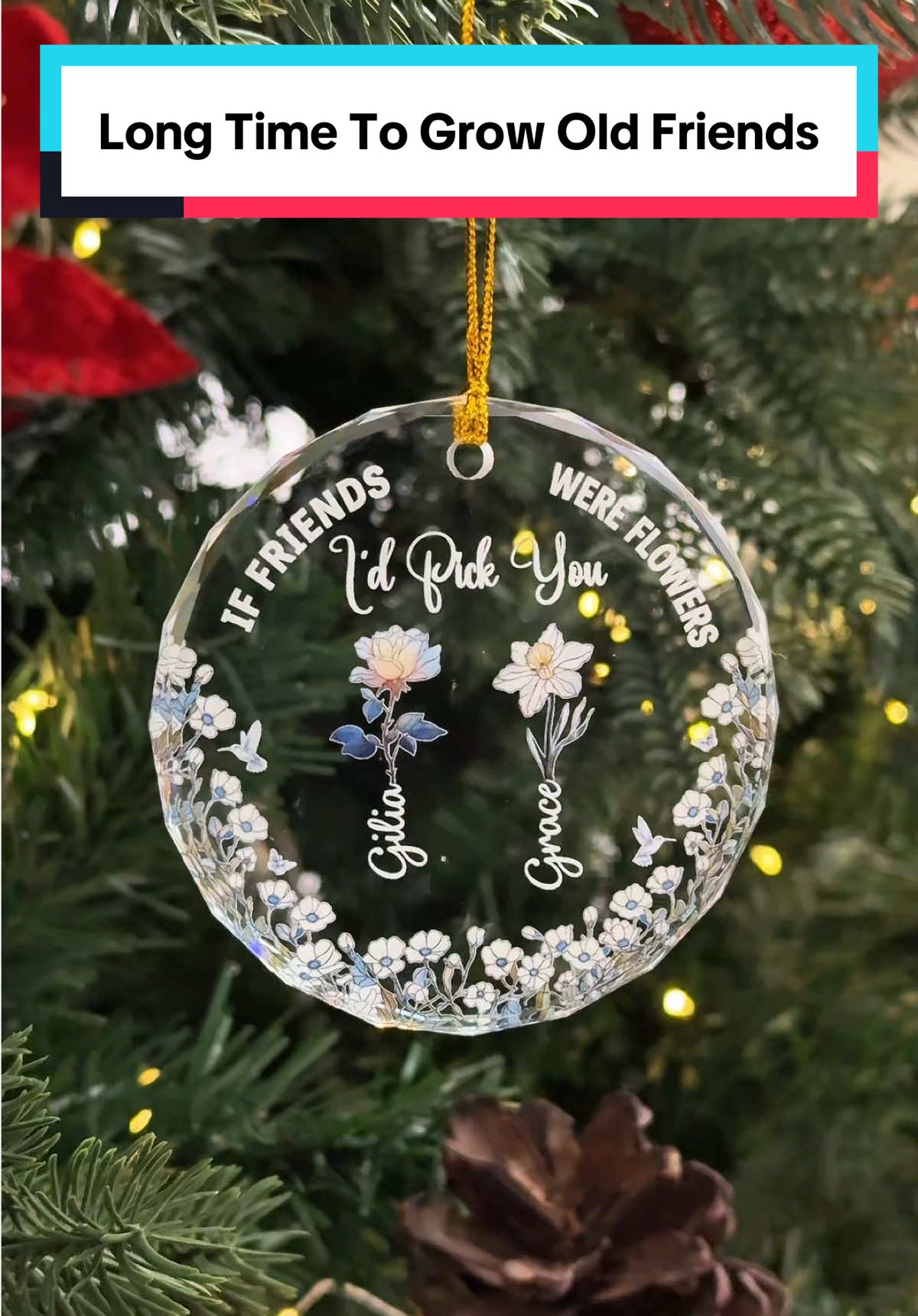 Because true friends deserve a glass spotlight every Christmas! 🎄💫 #macorner #ornament #friendshipgoals #holidaygift #besties
