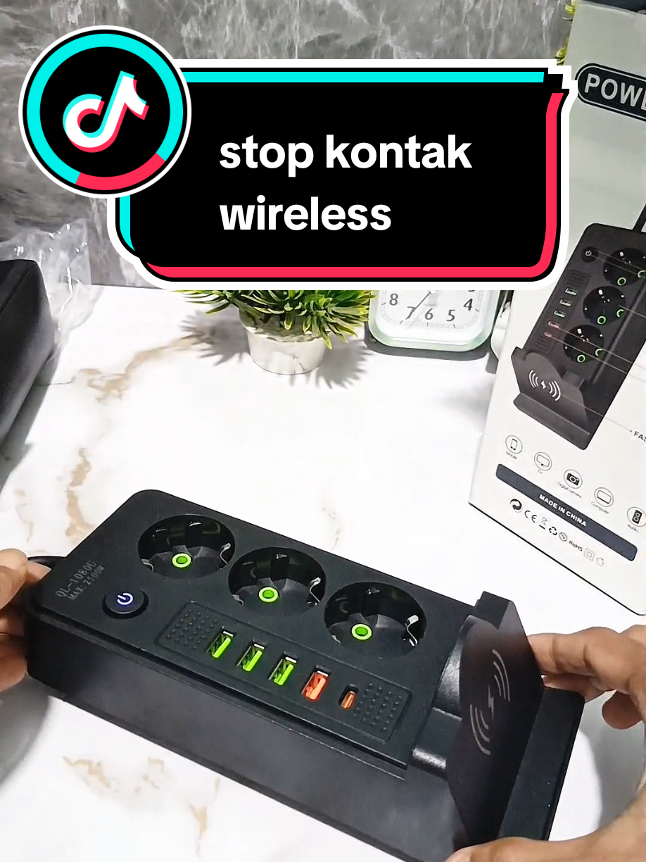 stop kontak wireless charger  multifungsi#stopkontak#stopkontakindependen #stopkontakusb #wibgajian #paydaysale 