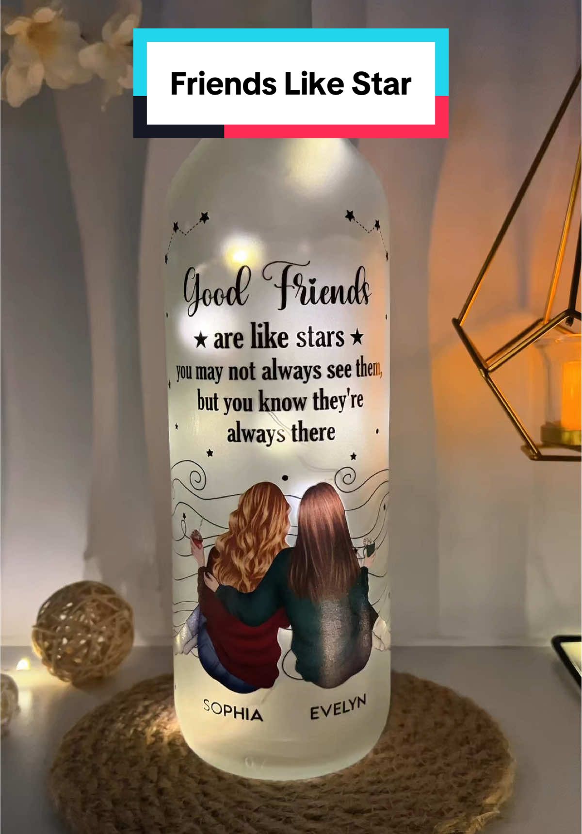 Give her a bottle that won’t cause a hangover! 🥂😂 #macorner #bottlelamp #besties #friendshipgift #sistersgift