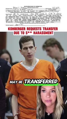 Bryan Kohberger requests transfer to a new block due to harrassment and threats. #bryankohberger #idaho4 #idaho #prison #correctionalofficer