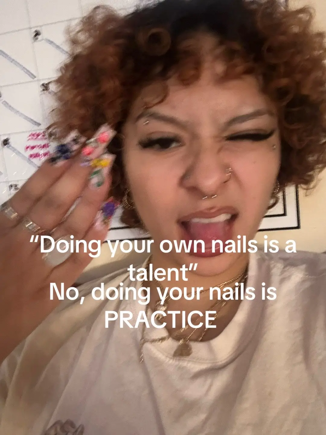 Always got ppl asking if I do nails😭 unfortunately I only do my own… FOR NOWW👀 #nailjourney #nailart #nailinspo 