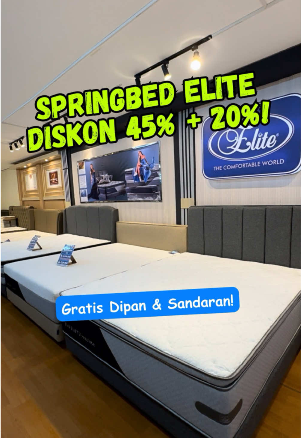 Gak pernah bosen kasih promo! 😍 Kasur Elite diskonnya gila-gilaan, sampai 45% + 20%! Harganya mulai dari Rp 2.493.000 aja dan bisa dapet GRATIS Dipan & Sandaran! 🤯 Buruan ke Serba Indah Furniture sebelum kehabisan! Periode promo hingga 15 Oktober 2025.  @furnitureserbaindah 📍Jl. Tegar Beriman, Bojong Baru, Kecamatan Bojonggede, Kabupaten Bogor, Jawa Barat 16920 🕰 08:30 s.d 19:30 WIB  📢 Promo Kasur Elite Diskon 45% + 20% #PromoElite #KasurElite #SerbaIndahFurniture #DiskonGila #FurnitureBogor 