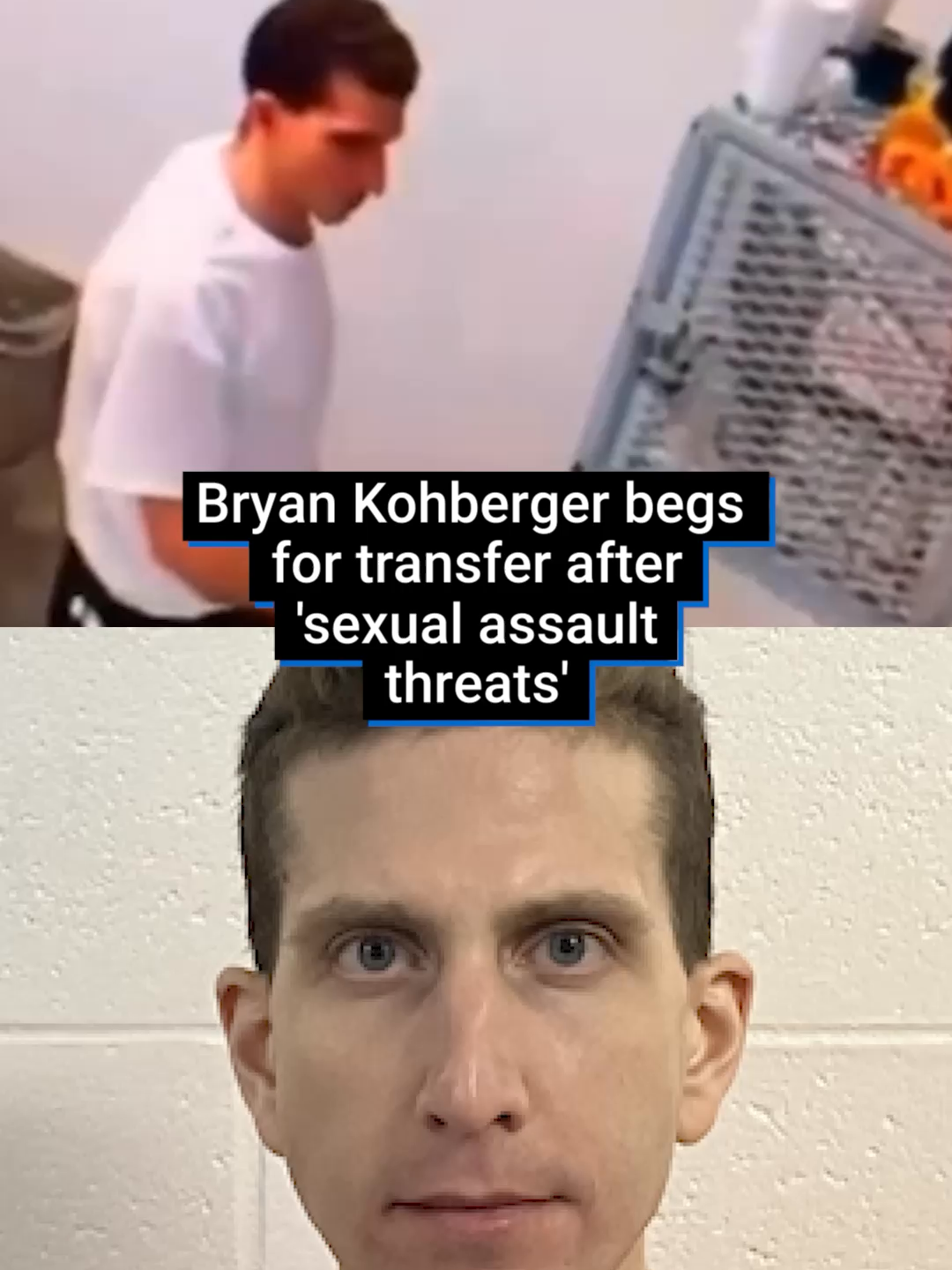 Bryan Kohberger has begged prison officials to transfer him to a different wing, insisting inmates are threatening to sexually assault him. Kohberger complaints including on a handwritten note, claimeed inmates are saying, ‘I'll b--- f--- you.’ And, ‘The only a-- we’ll be eating is Kohberger’s.’ His request for a transfer was denied. #idahokiller #prison #bryankohberger