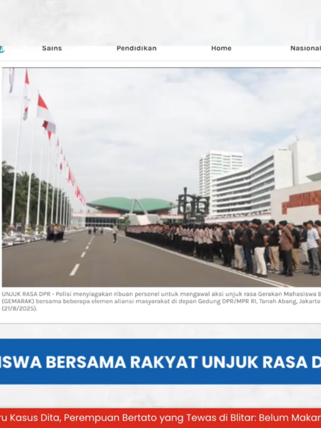 1.145 Personel Polisi Siaga Demo Hari Ini, Gerakan Mahasiswa Bersama Rakyat Demo di Depan DPR #fyp #foryou #polisi #demo #unjukrasa #mahasiswa #dprri #dpr #tiktokberita