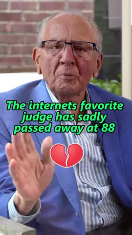 The internets favorite judge has sadly passed away at 88 #judgefrankcarprio #frankcaprio #sad #foryou