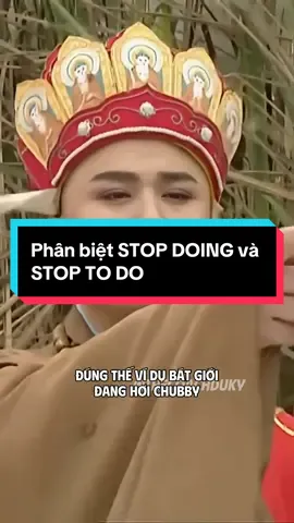 Phân biệt cách dùng STOP DOING và STOP TO DO trong tiếng Anh 🐒 #thecoach #hoctienganh #learnenglish #tienganhgiaotiep #tayduky 