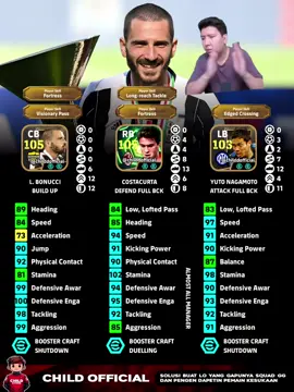 Bonucci nya mantep banget bisa 100 semua stats defendnya #efootball #efootball2025 #efootball2026 #efootball2026mobile #childdofficial