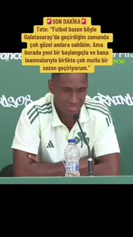 🚨SON DAKİKA🚨  Tete: “Futbol bazen böyle Galatasaray’da geçirdiğim zamanda çok güzel anılara sahibim. Ama burada yeni bir başlangıçla ve bana inanmalarıyla birlikte çok mutlu bir sezon geçiriyorum.”#mauroicardi #leroysane #keşfet #barışalperyılmaz #galatasaray💛❤ 