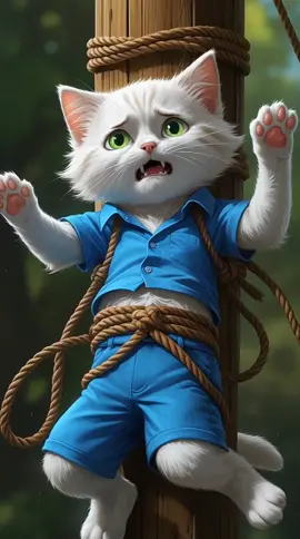 part 2. the kidnapped kitten was rescued. #fyp #aicats #catsoftiktok #catstory #cutecats 