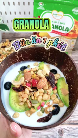 Bữa ăn Dinh Dưỡng 1 phút siuu ngon của mình đây nha! Granola nhà Giọt Nắng✨👍🍓🍎🥥🍇🍒🥑🍊🍌🥭🫐 #granolagiotnang #giotnang #granola #ngucoc #muataitiktok 